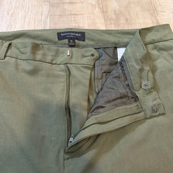 Banana Republic Bootcut Fit Dress Pants Womens Size 16 Green High Rise - Picture 3 of 12